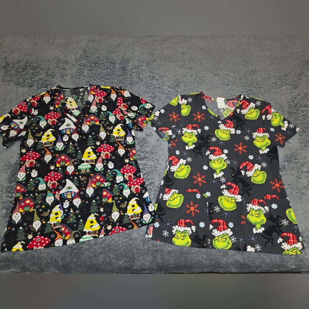 Christmas Scrubs Set of 2 Size Small